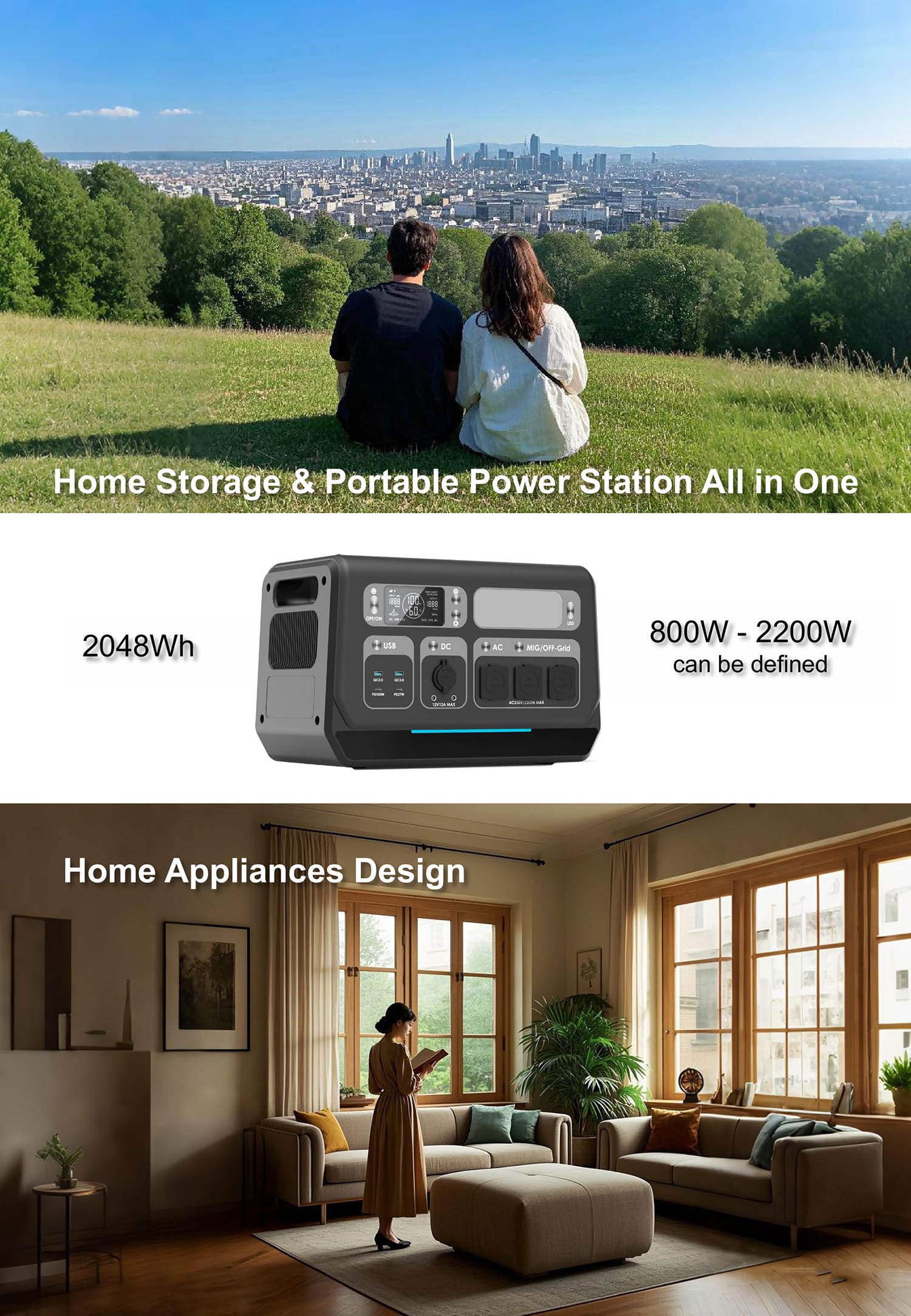 All-in-One Home Storage & Portable Power Station detail