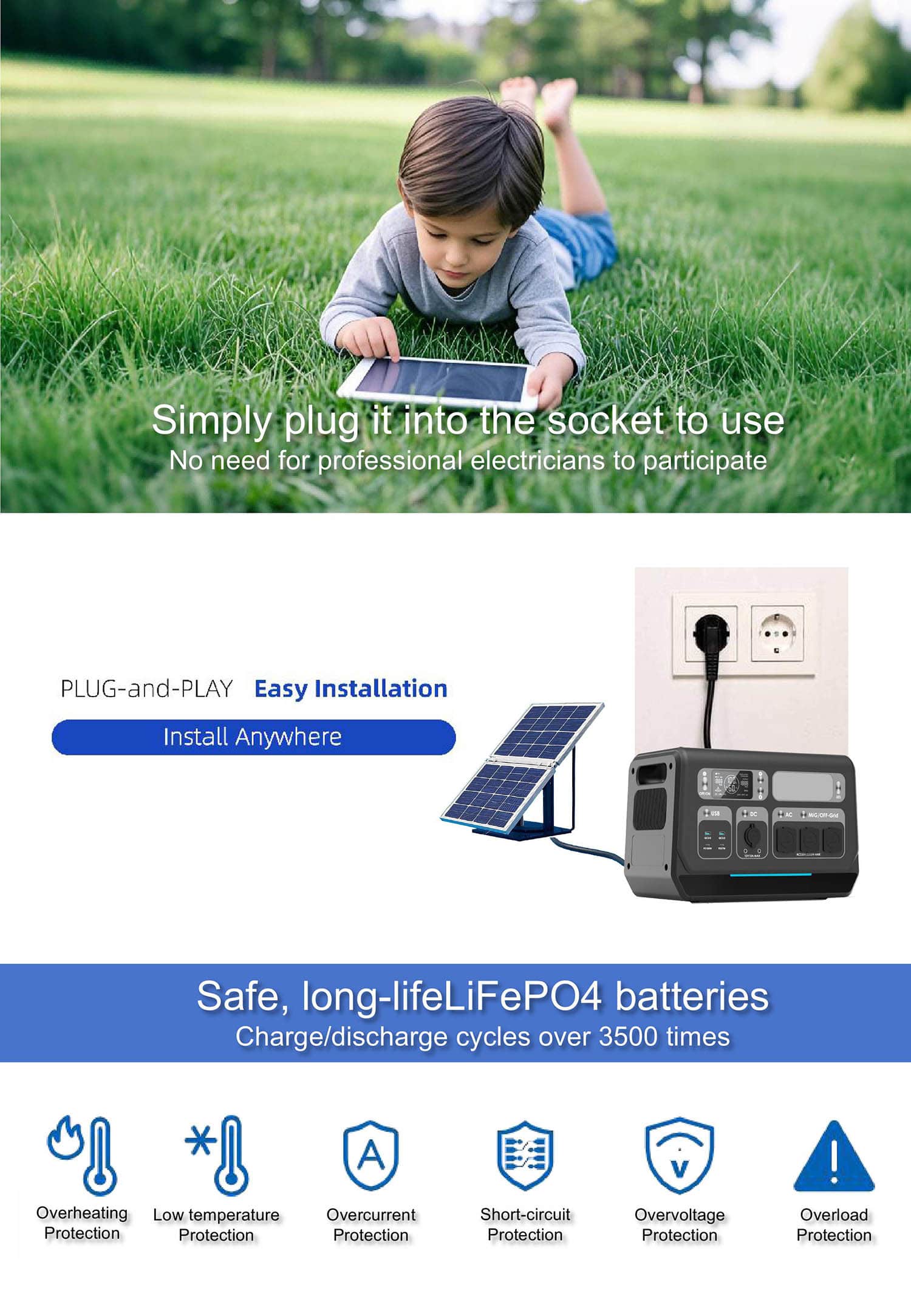 All-in-One Home Storage & Portable Power Station detail