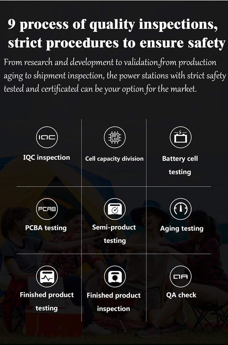 cheap portable power station 1200w QC procedures