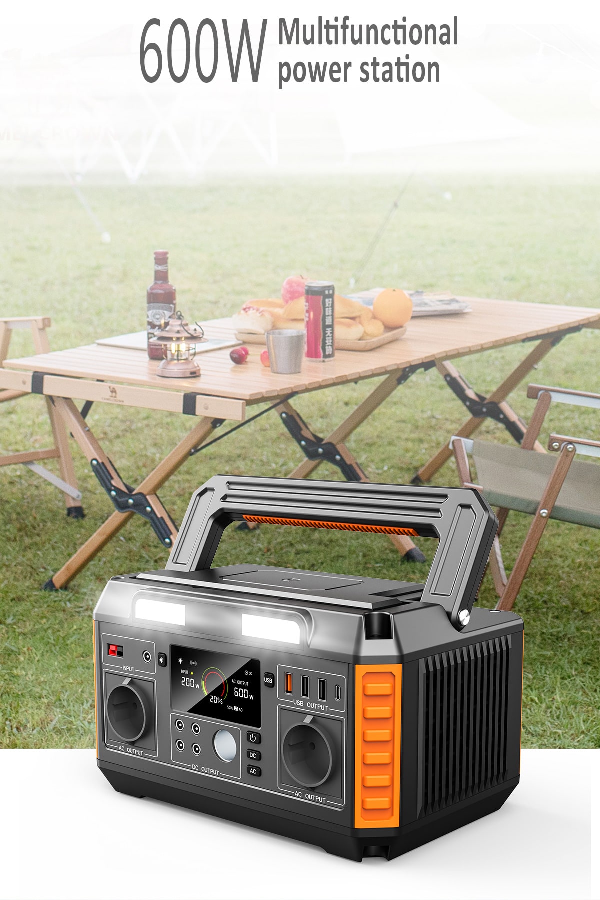 portable battery power station 600w detail