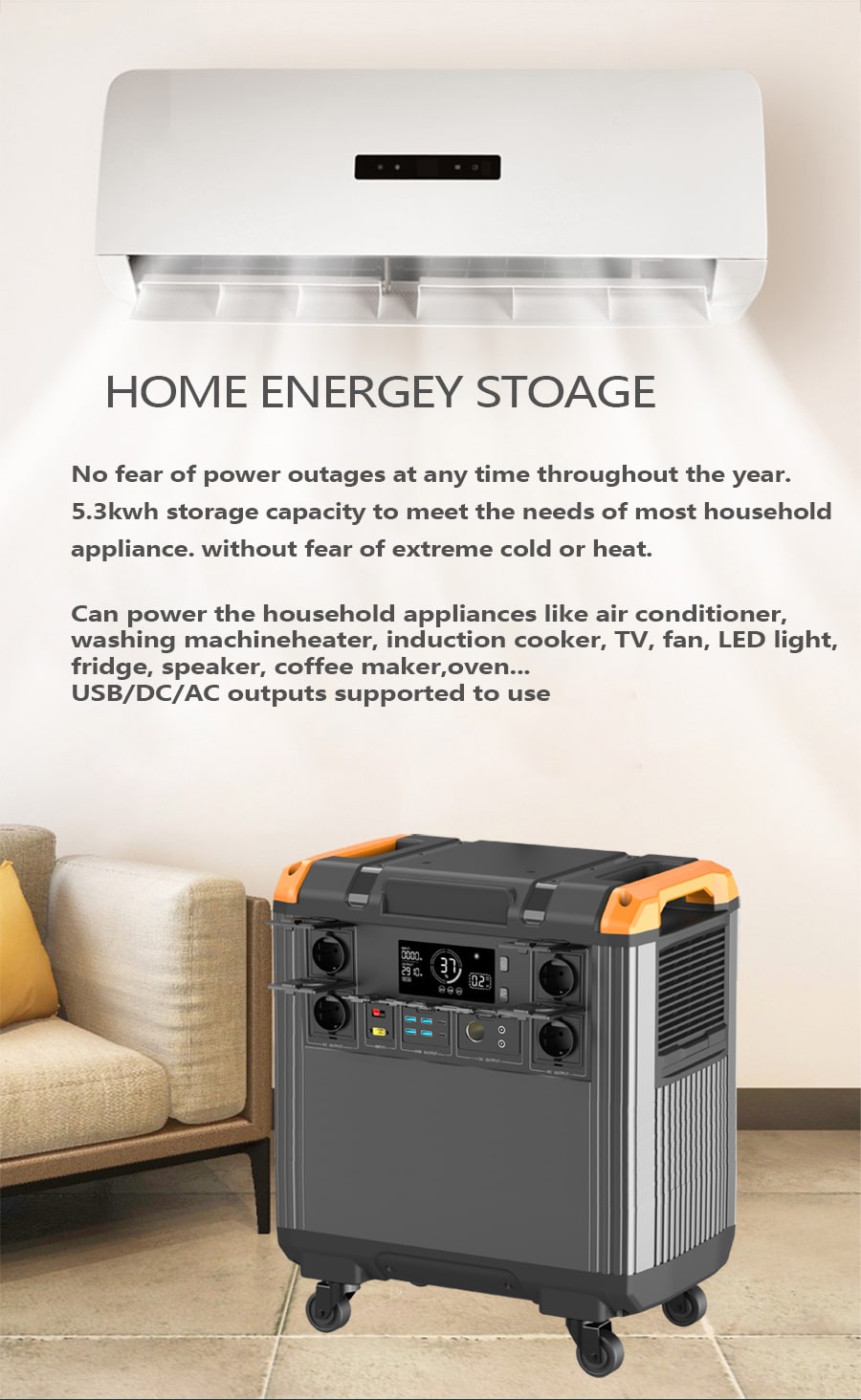 Portable power station with ups function