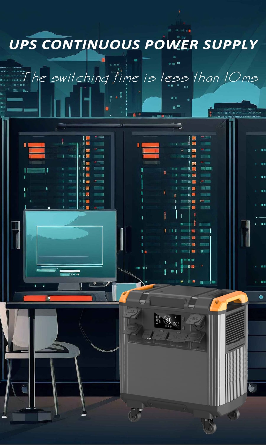 Portable power station with ups function